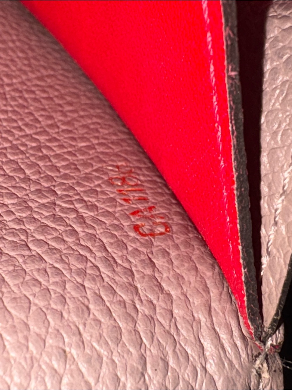 Louis Vuitton Long Wallet Pink Empreinte with Monogram added Chain - Picture 9 of 10